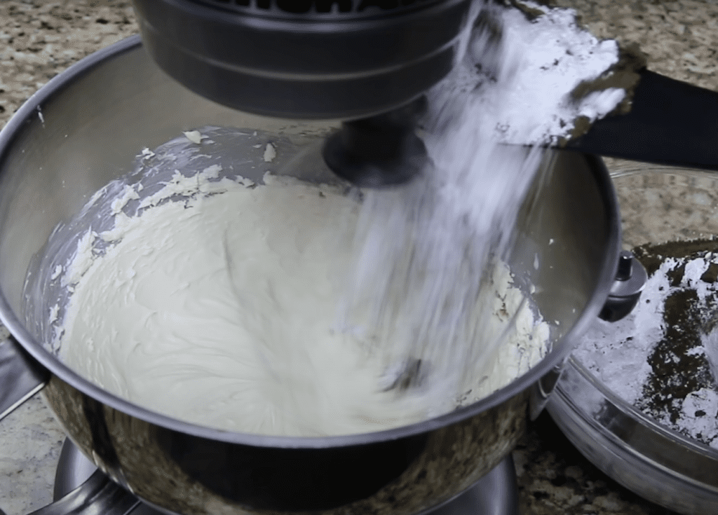 making the cream cheese icing